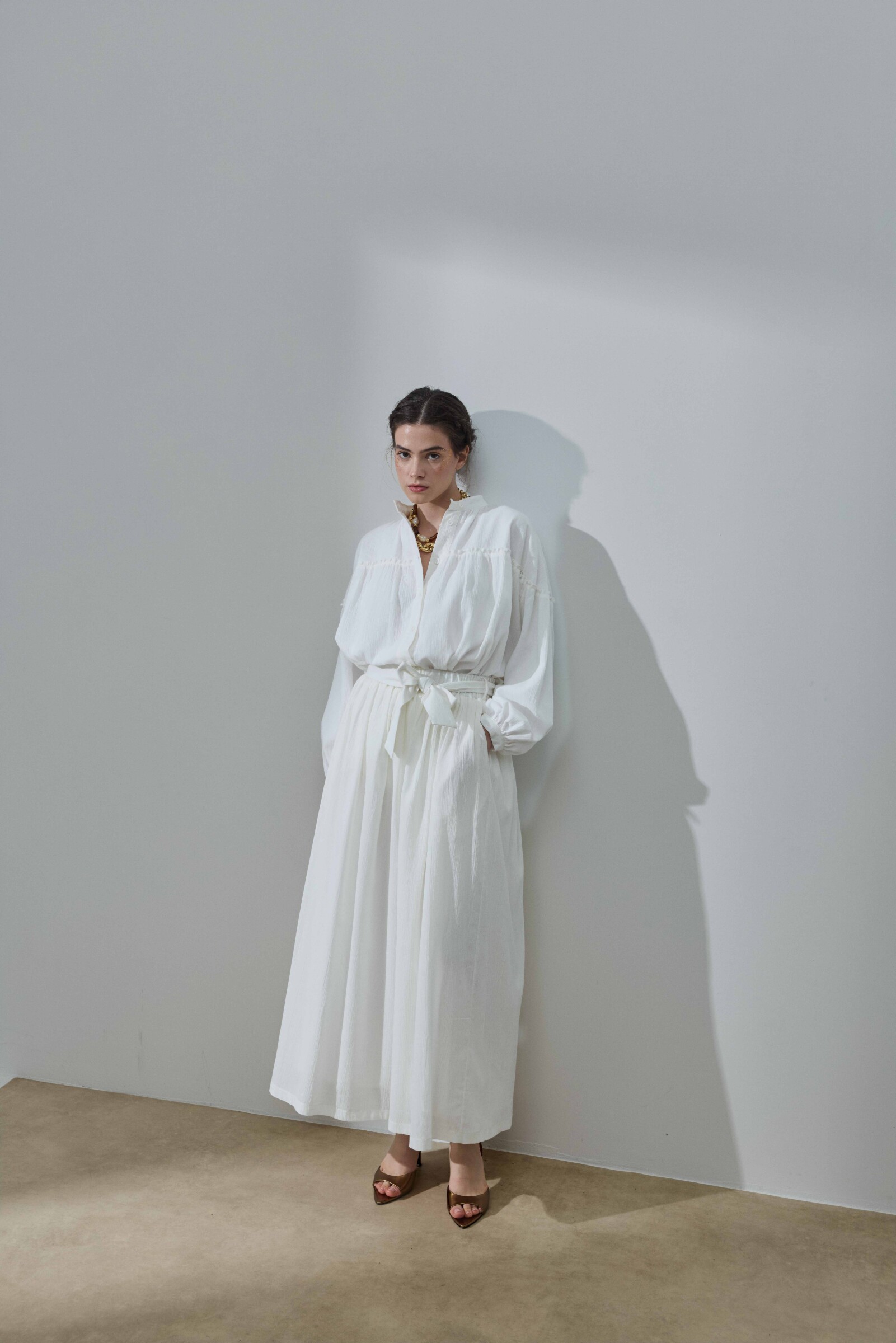 Beyaz Şile Bezi Etek - 6