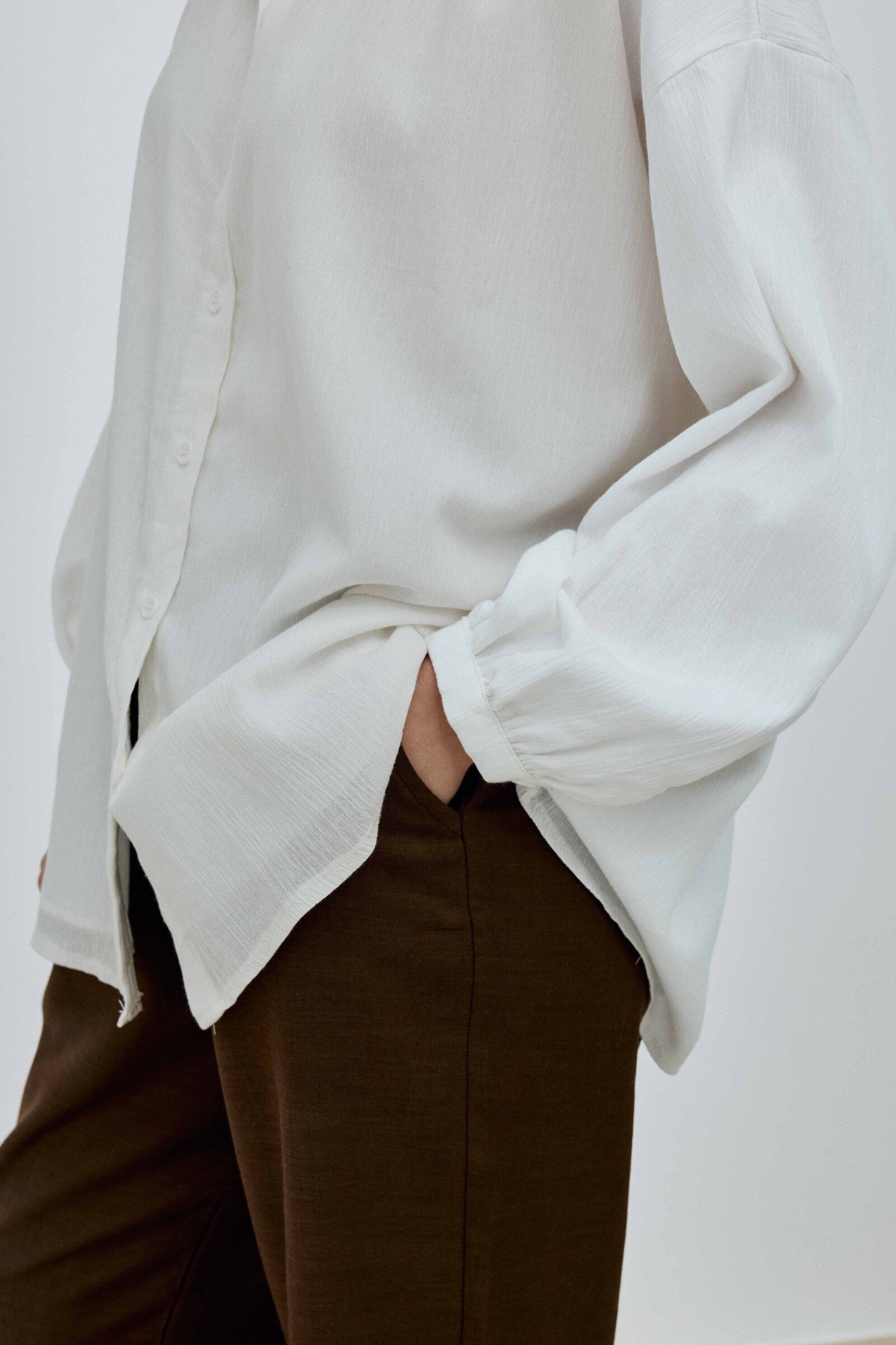 Beyaz Şile Bezi Gömlek - 6