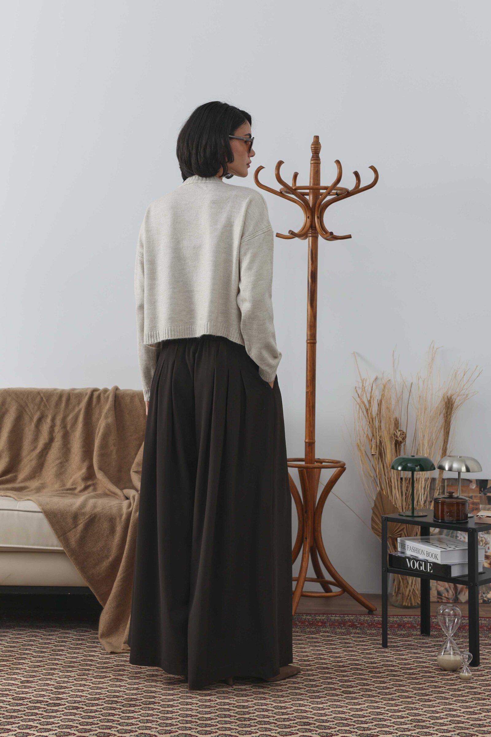 Bağcıklı Kısa Hırka Bej - 5