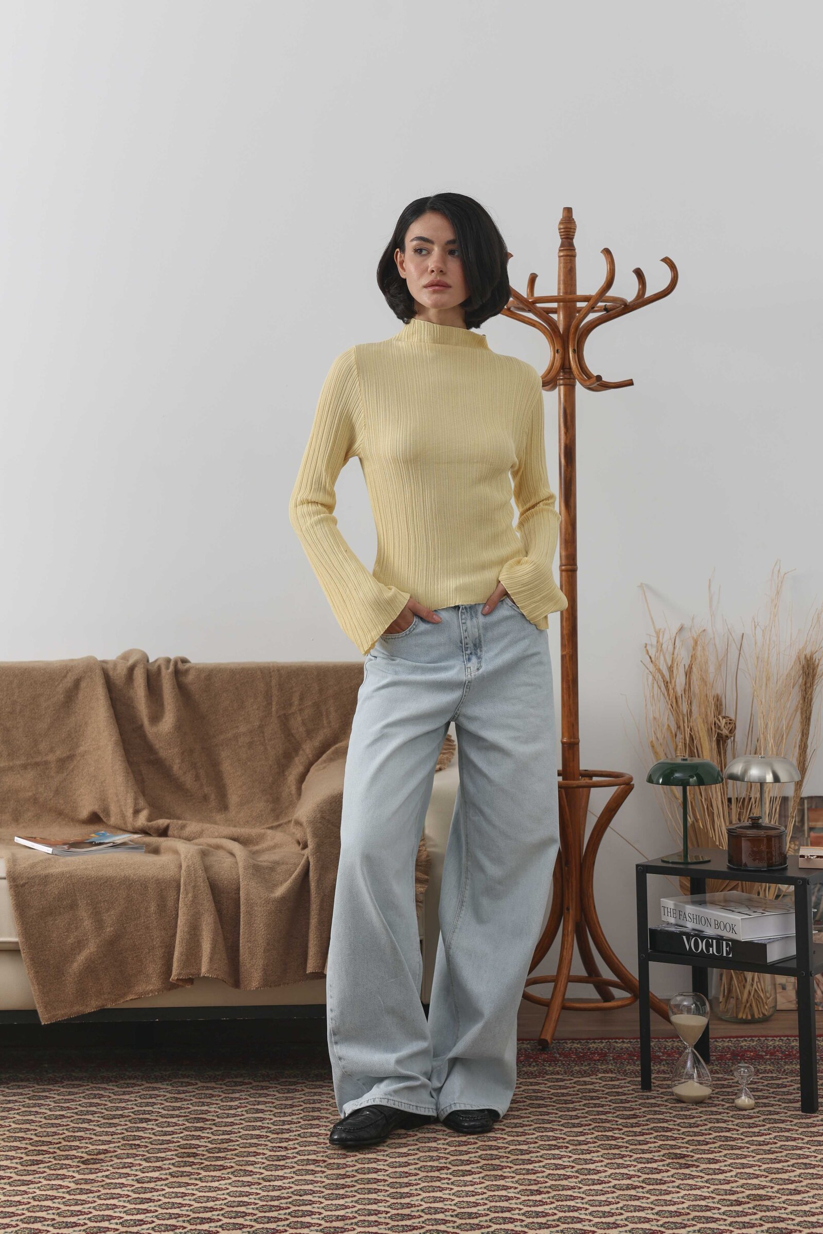 Piliseli Body Açık Sarı - 1
