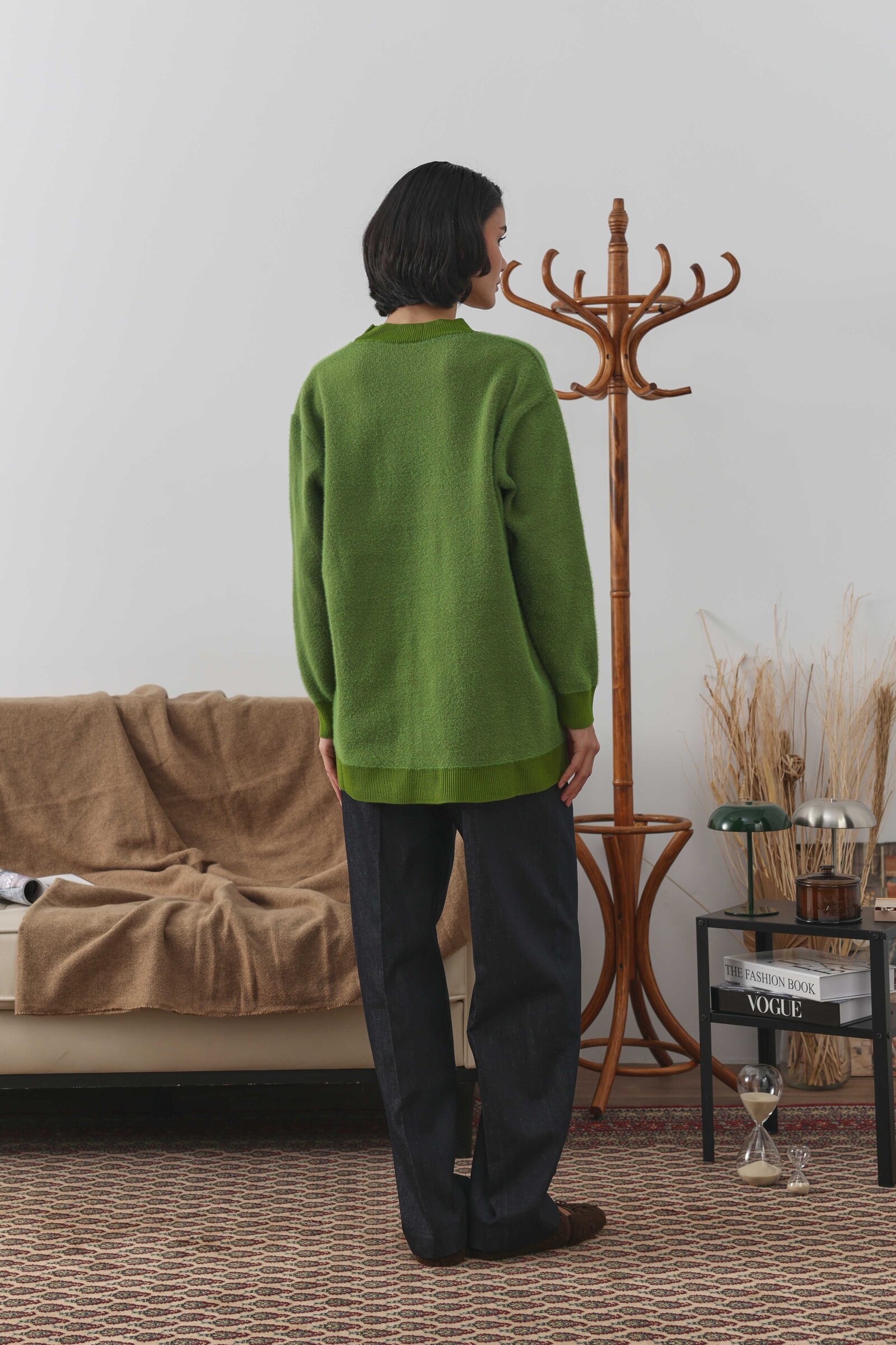 Soft Uzun Hırka Yeşil - 5