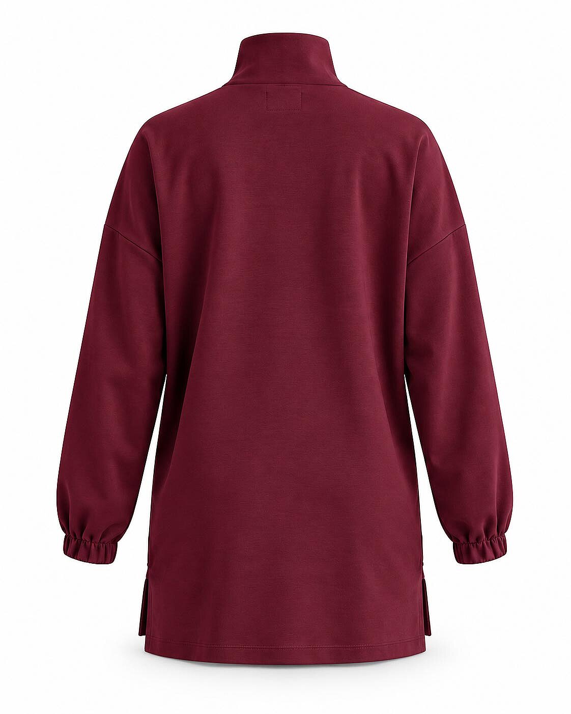 Novel Bomber Ceket-Bordo - 7