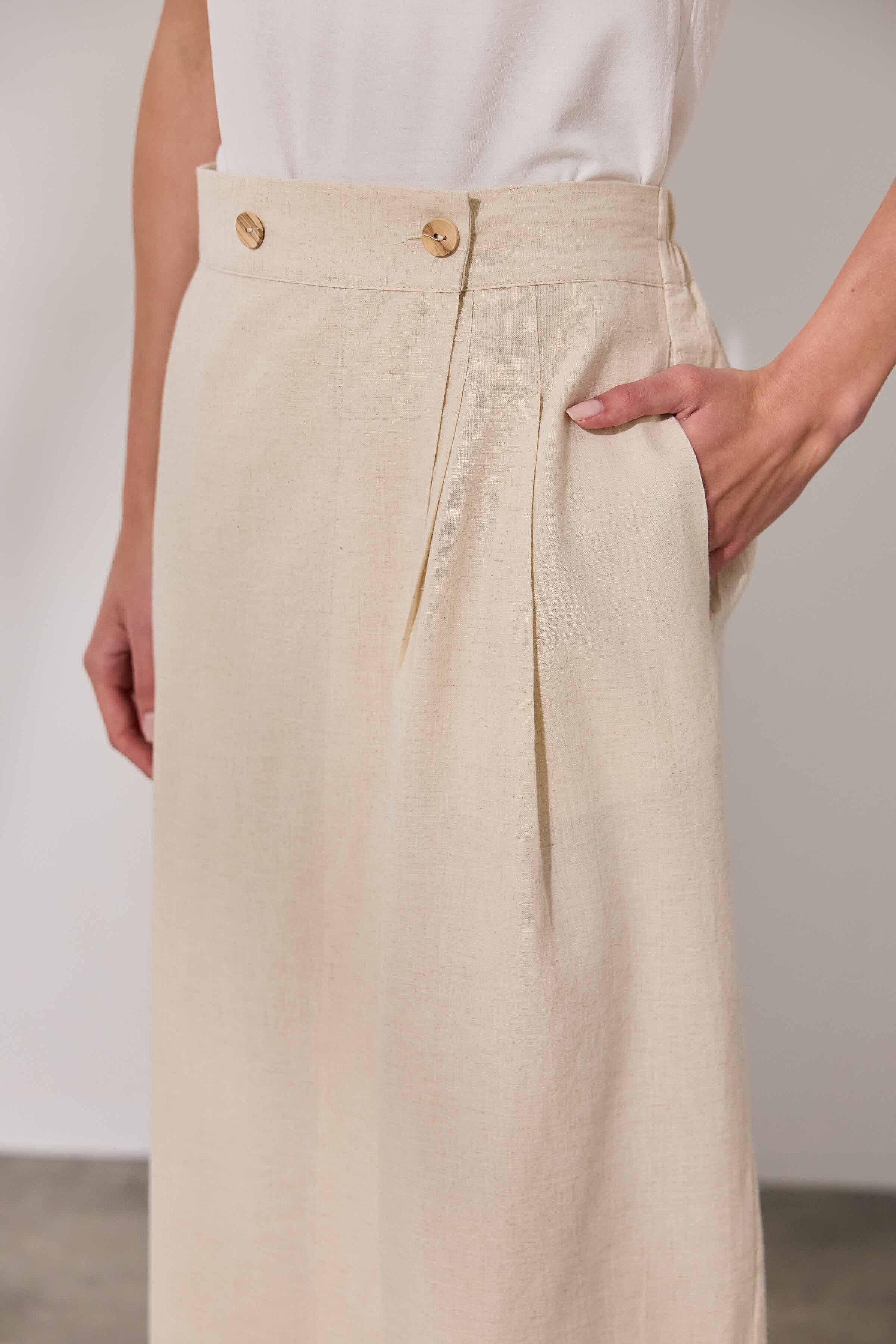 Keten Etek Pantolon - 4