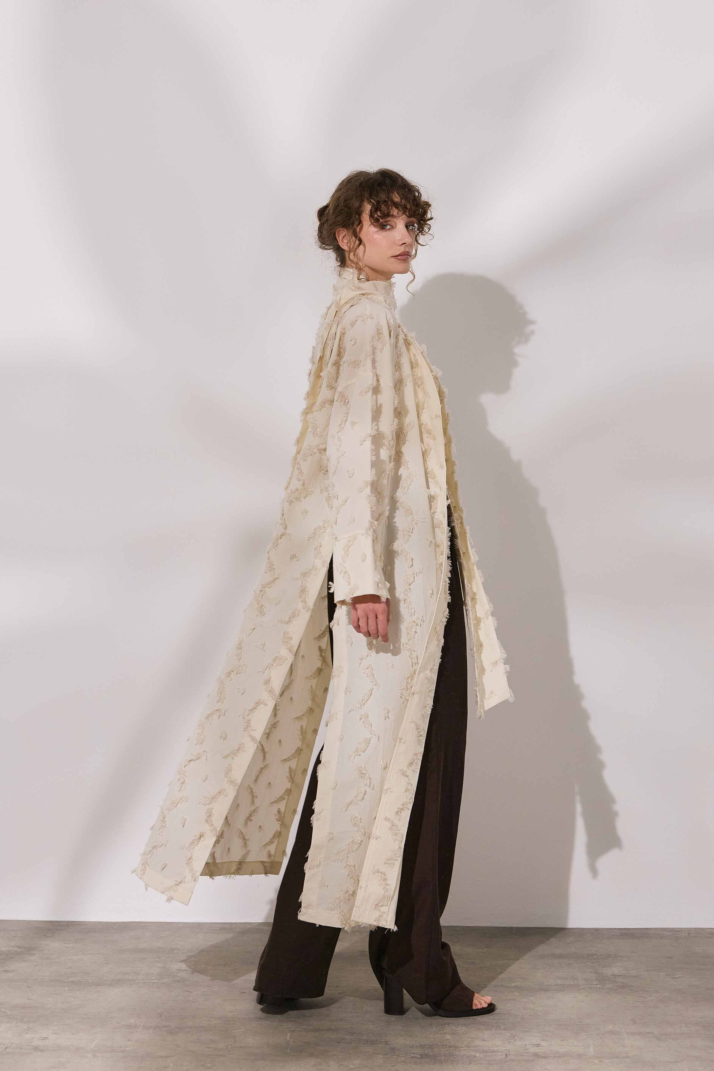 Püsküllü Fularlı Kenevir Kimono - 5
