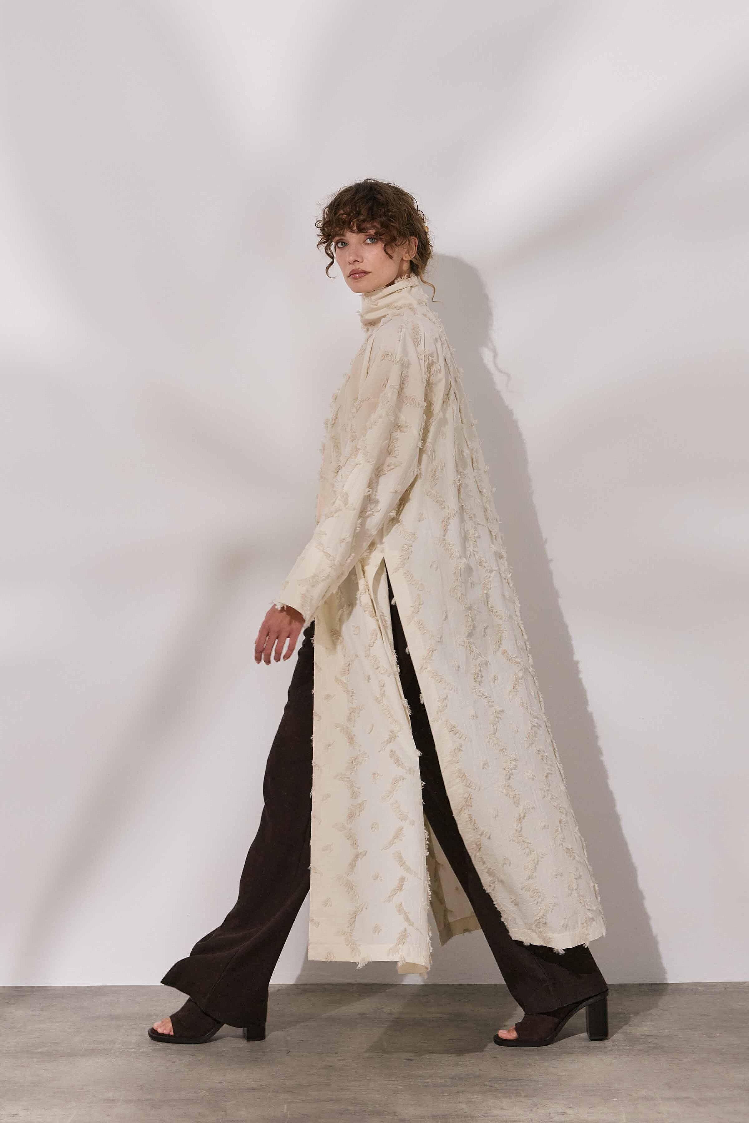 Püsküllü Fularlı Kenevir Kimono - 3