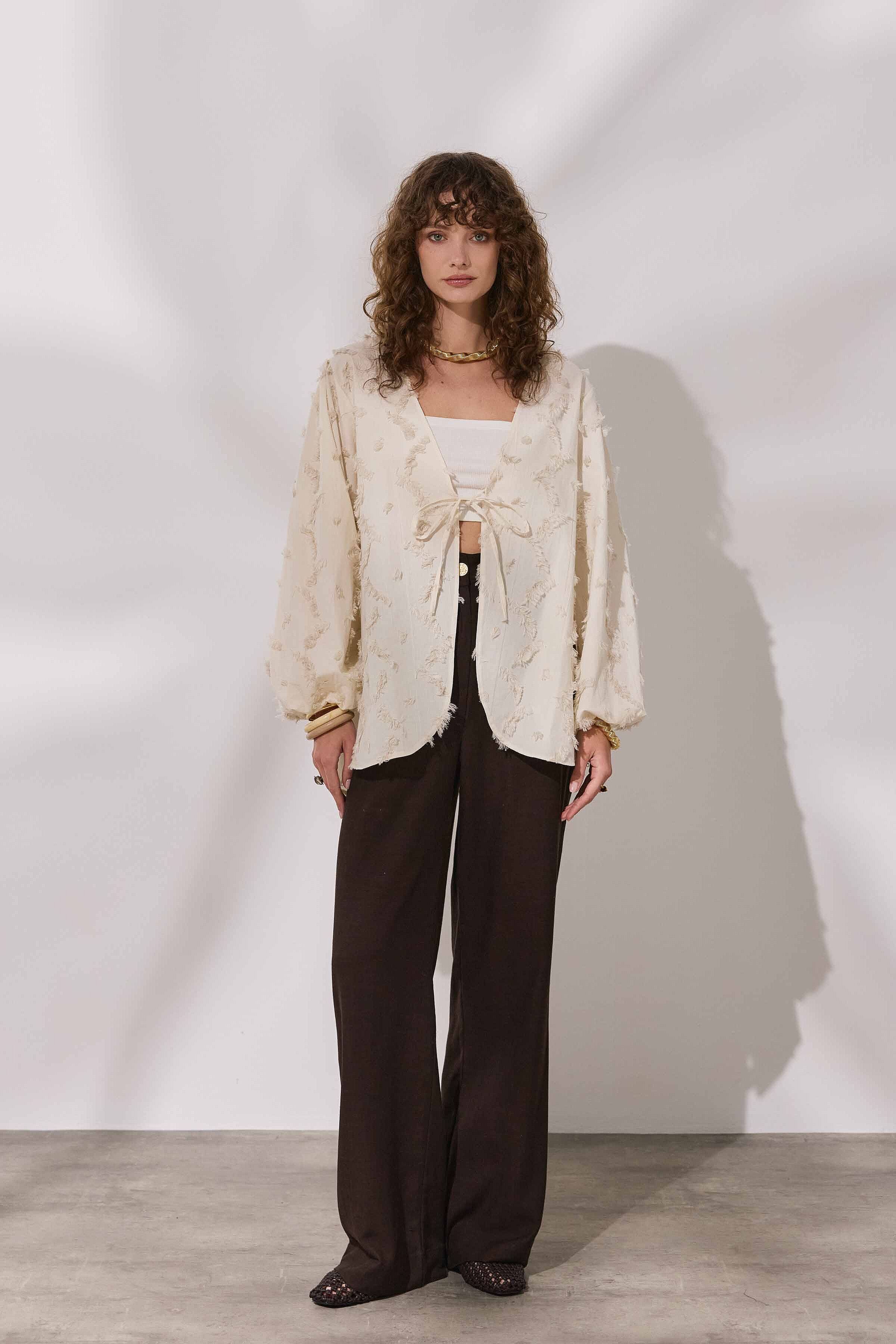 Püsküllü Kenevir Kimono - 4