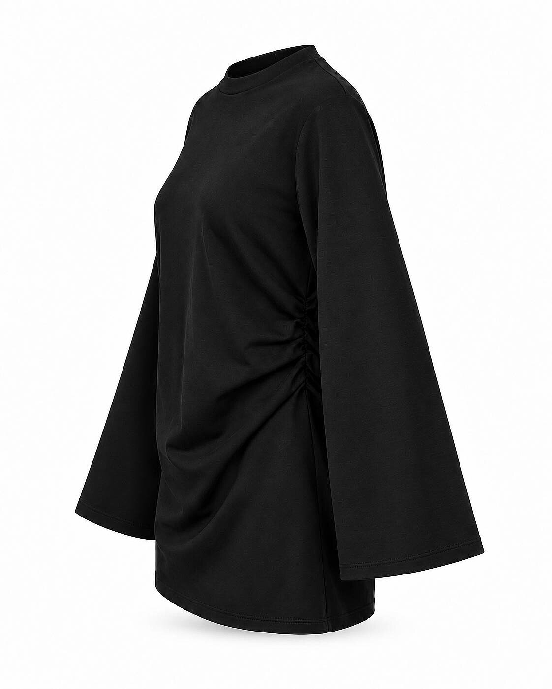 Move Ayarlanabilir Dik Yaka Sweatshirt-Siyah - 4