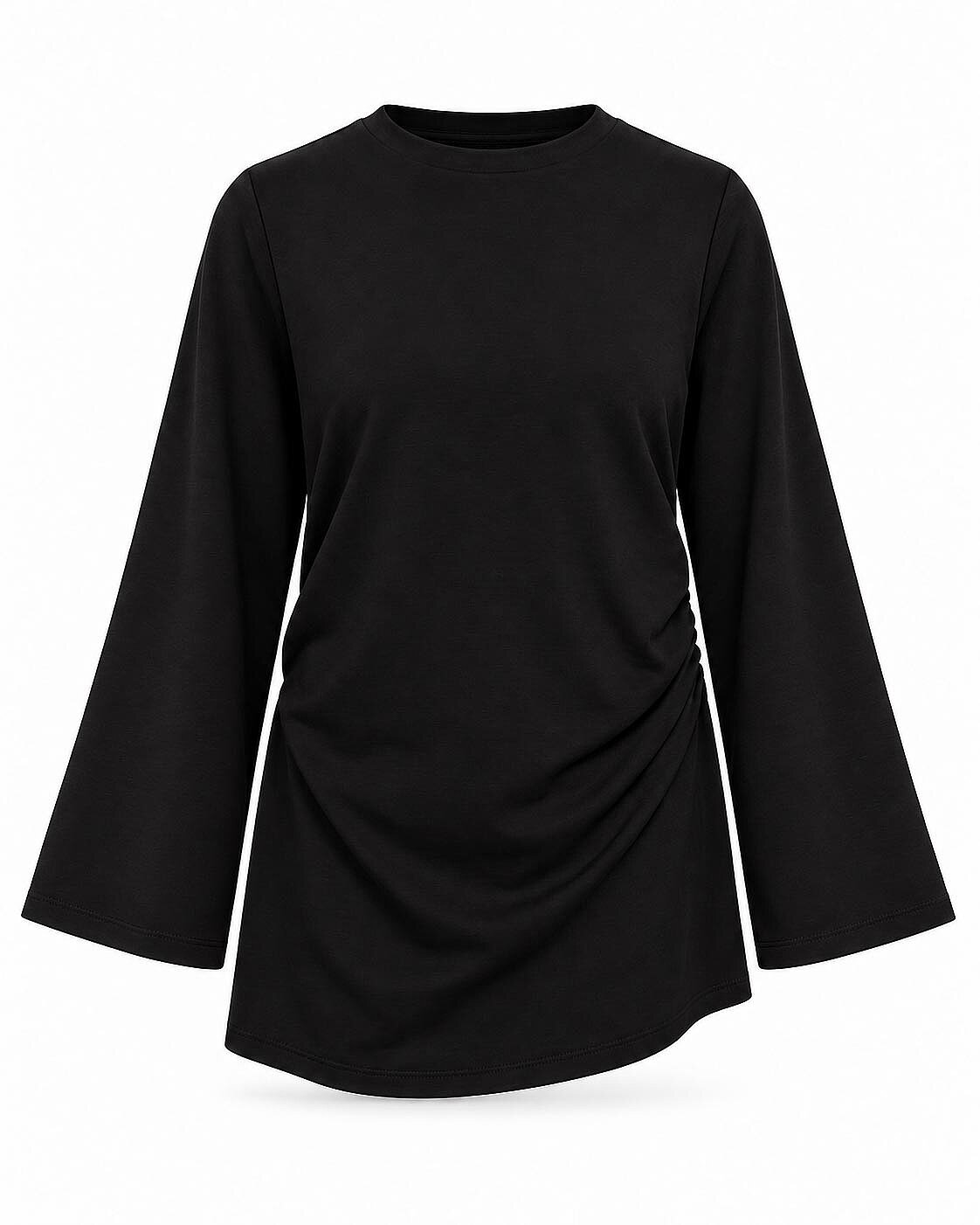 Move Ayarlanabilir Dik Yaka Sweatshirt-Siyah - 3