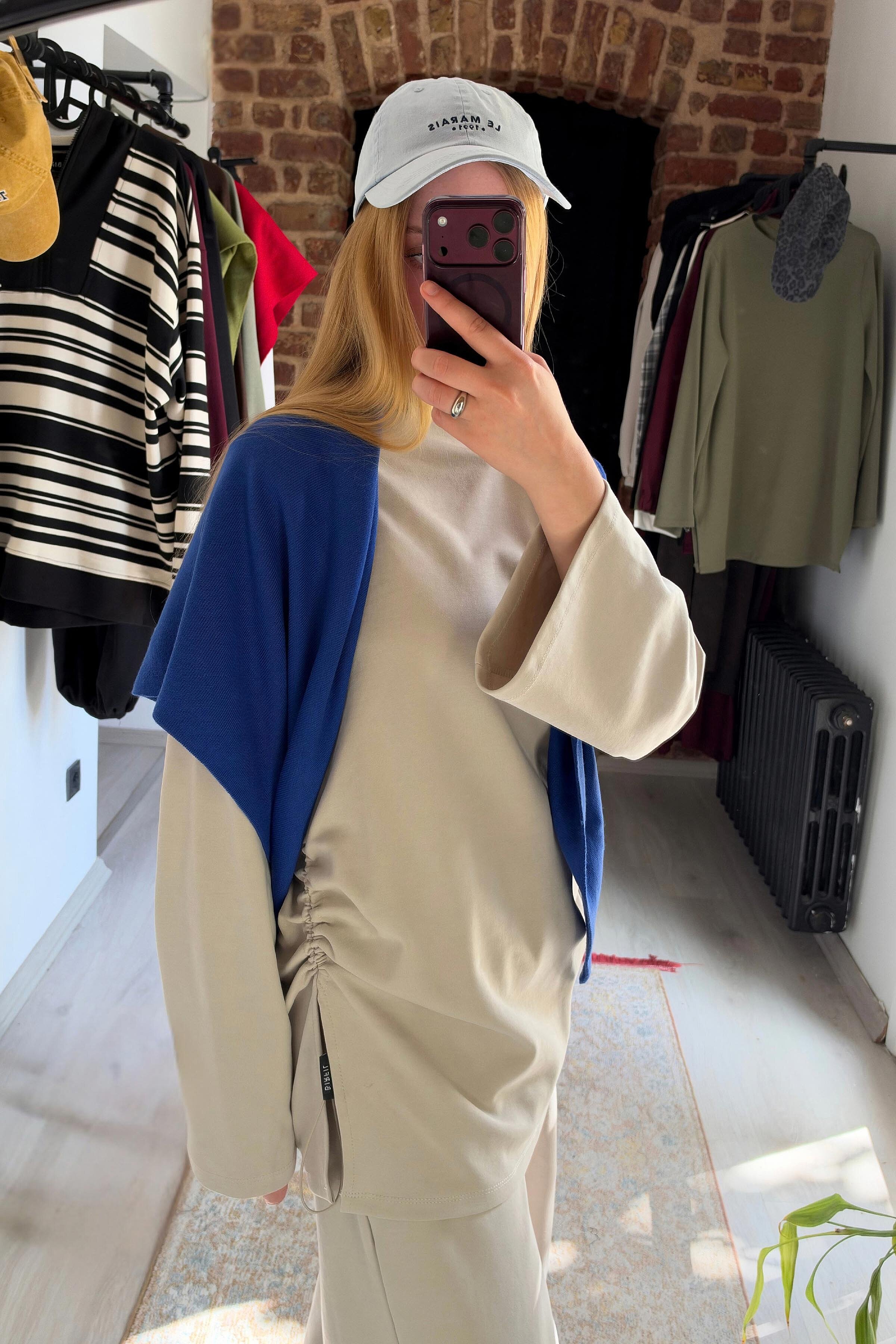 Move Ayarlanabilir Dik Yaka Sweatshirt-Taş - 2