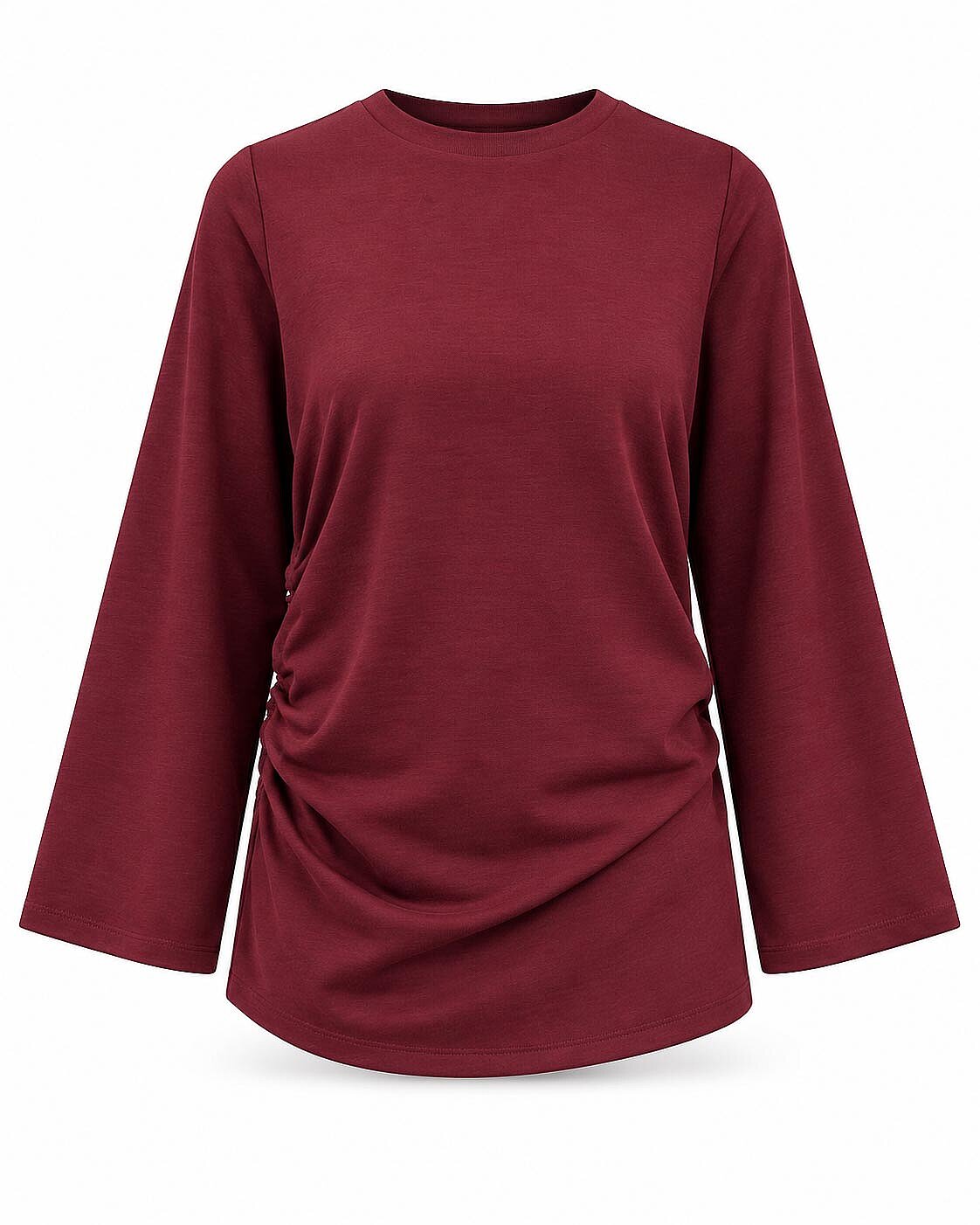 Move Ayarlanabilir Dik Yaka Sweatshirt-Bordo - 3
