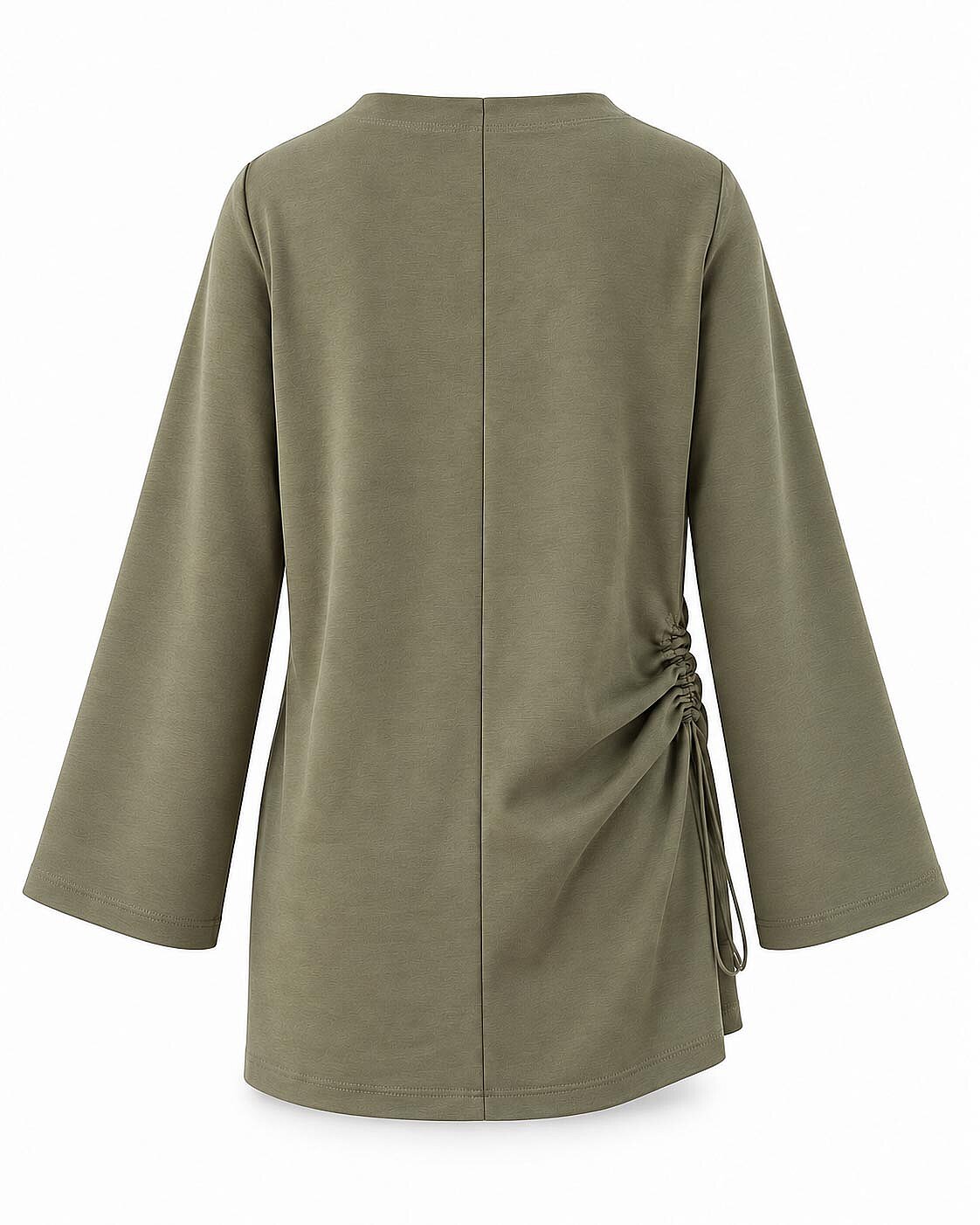 Move Ayarlanabilir Dik Yaka Sweatshirt-Haki - 7