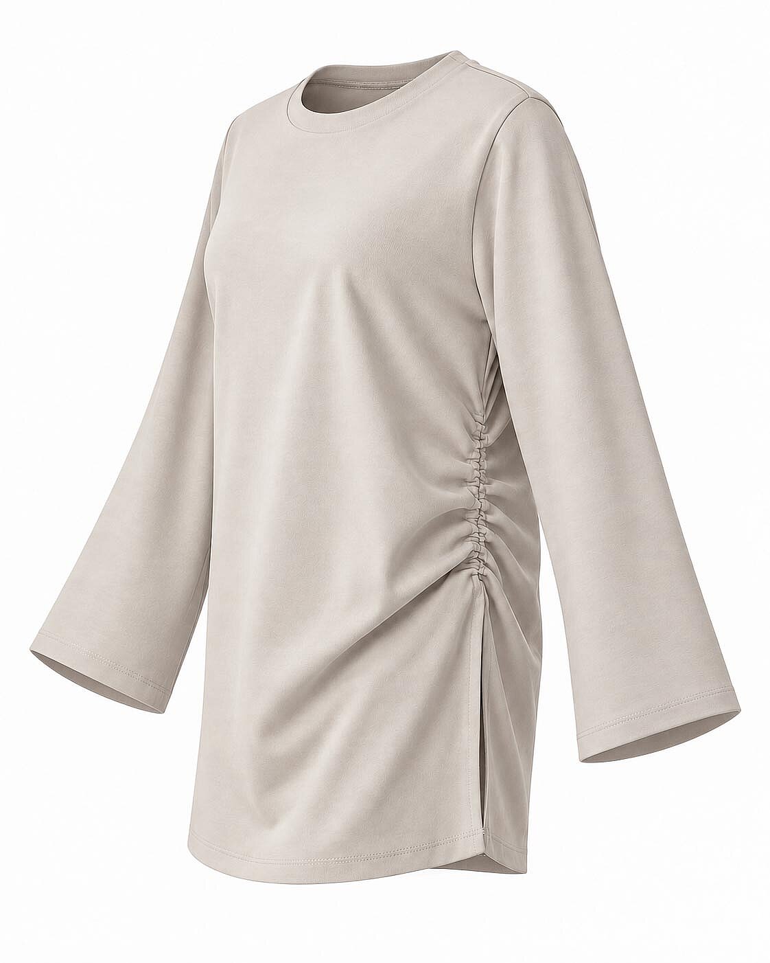Move Ayarlanabilir Dik Yaka Sweatshirt-Taş - 7