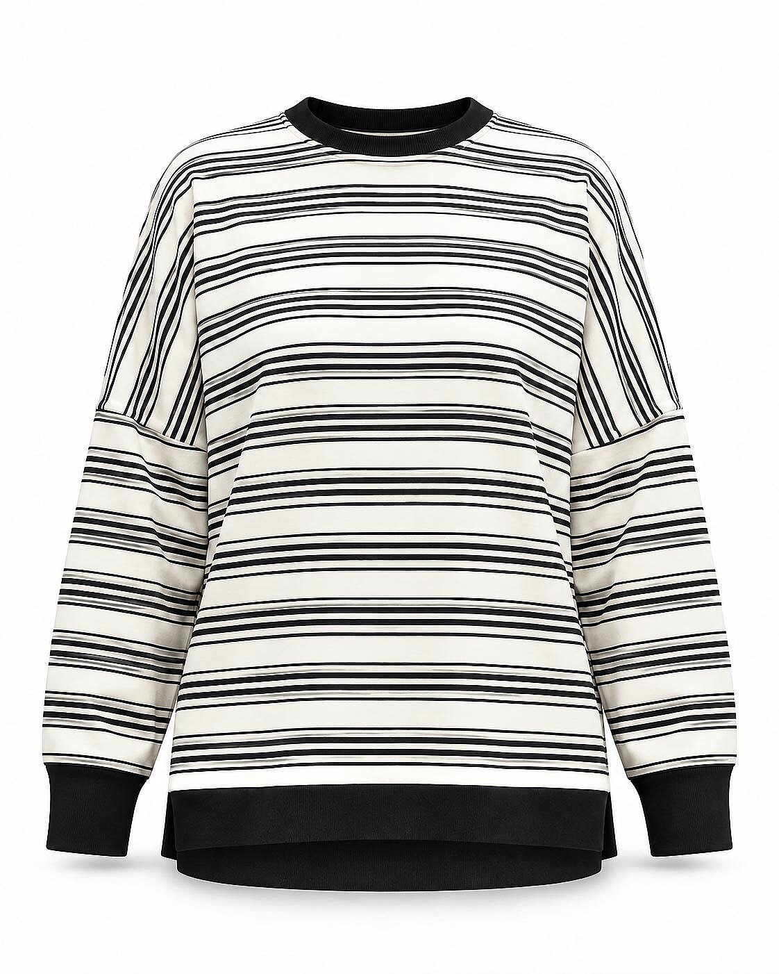 Outline Çizgili Sweatshirt - 4
